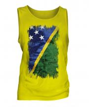 Solomon Islands Grunge Flag Mens Vest