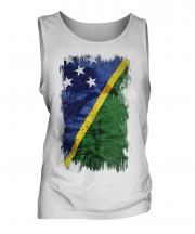 Solomon Islands Grunge Flag Mens Vest
