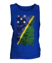 Solomon Islands Grunge Flag Mens Vest