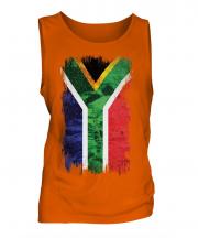 South Africa Grunge Flag Mens Vest