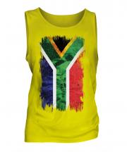 South Africa Grunge Flag Mens Vest