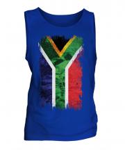 South Africa Grunge Flag Mens Vest