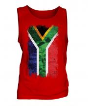 South Africa Grunge Flag Mens Vest