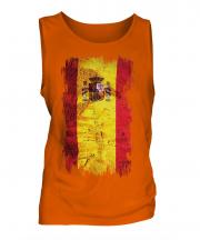 Spain Grunge Flag Mens Vest
