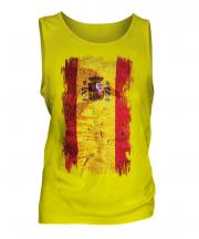 Spain Grunge Flag Mens Vest