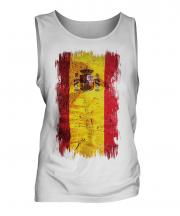 Spain Grunge Flag Mens Vest