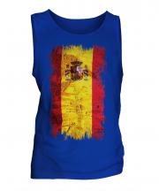 Spain Grunge Flag Mens Vest