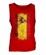 Spain Grunge Flag Mens Vest