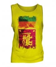 Sri Lanka Grunge Flag Mens Vest