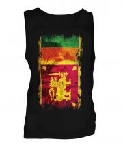 Sri Lanka Grunge Flag Mens Vest