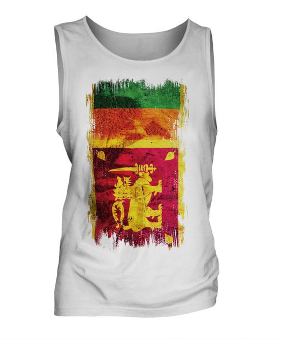 Sri Lanka Grunge Flag Mens Vest