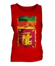 Sri Lanka Grunge Flag Mens Vest