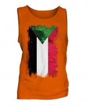 Sudan Grunge Flag Mens Vest