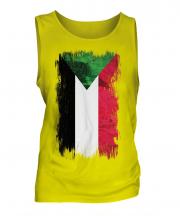Sudan Grunge Flag Mens Vest