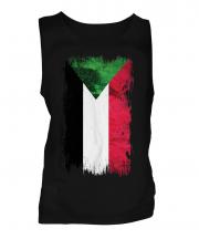 Sudan Grunge Flag Mens Vest