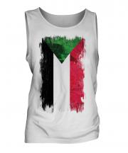 Sudan Grunge Flag Mens Vest