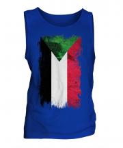 Sudan Grunge Flag Mens Vest