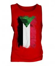 Sudan Grunge Flag Mens Vest