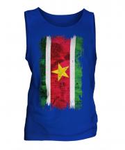 Suriname Grunge Flag Mens Vest