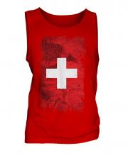 Switzerland Grunge Flag Mens Vest