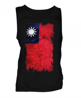 Taiwan Grunge Flag Mens Vest