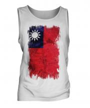 Taiwan Grunge Flag Mens Vest