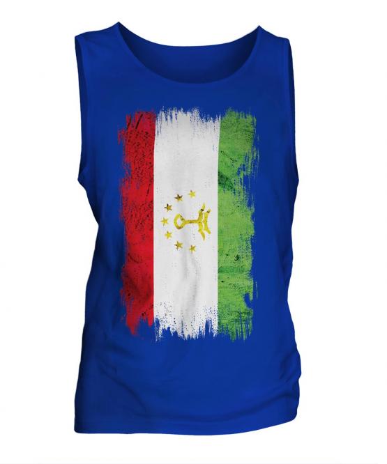 Tajikistan Grunge Flag Mens Vest