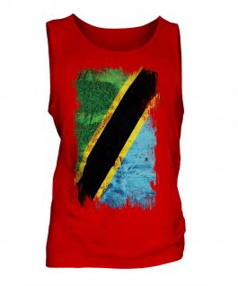 Tanzania Grunge Flag Mens Vest