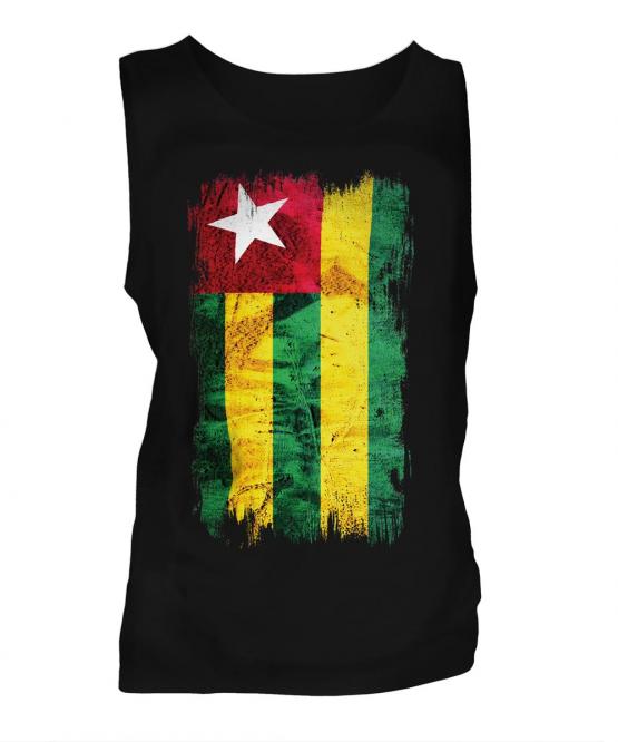 Togo Grunge Flag Mens Vest