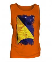 Tokelau Grunge Flag Mens Vest