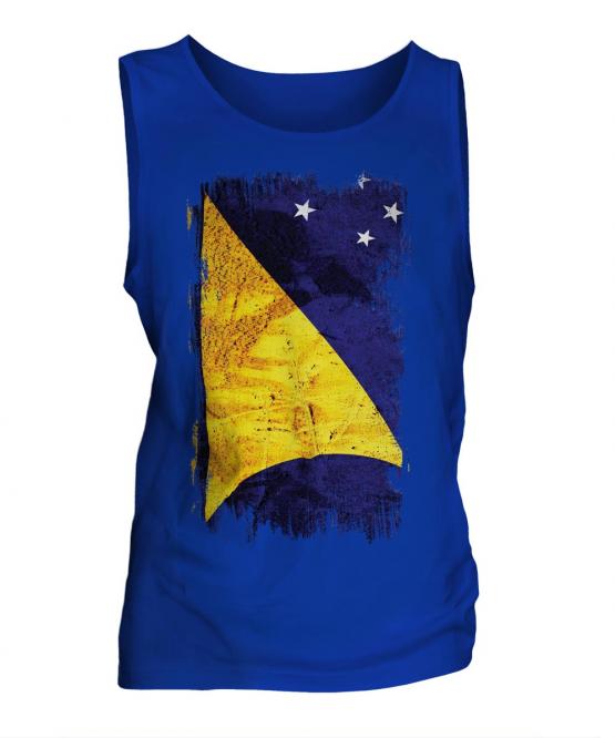 Tokelau Grunge Flag Mens Vest