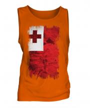 Tonga Grunge Flag Mens Vest