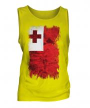 Tonga Grunge Flag Mens Vest