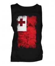 Tonga Grunge Flag Mens Vest