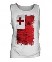 Tonga Grunge Flag Mens Vest