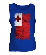 Tonga Grunge Flag Mens Vest