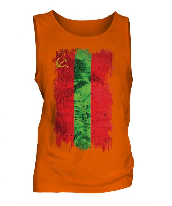Transnistria Grunge Flag Mens Vest