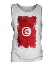 Tunisia Grunge Flag Mens Vest
