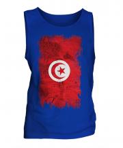 Tunisia Grunge Flag Mens Vest
