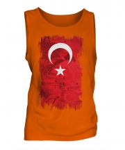 Turkey Grunge Flag Mens Vest
