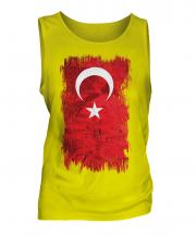 Turkey Grunge Flag Mens Vest