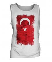 Turkey Grunge Flag Mens Vest