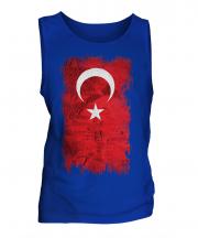 Turkey Grunge Flag Mens Vest