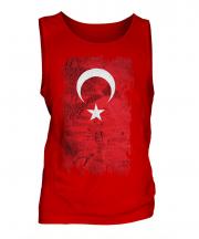 Turkey Grunge Flag Mens Vest
