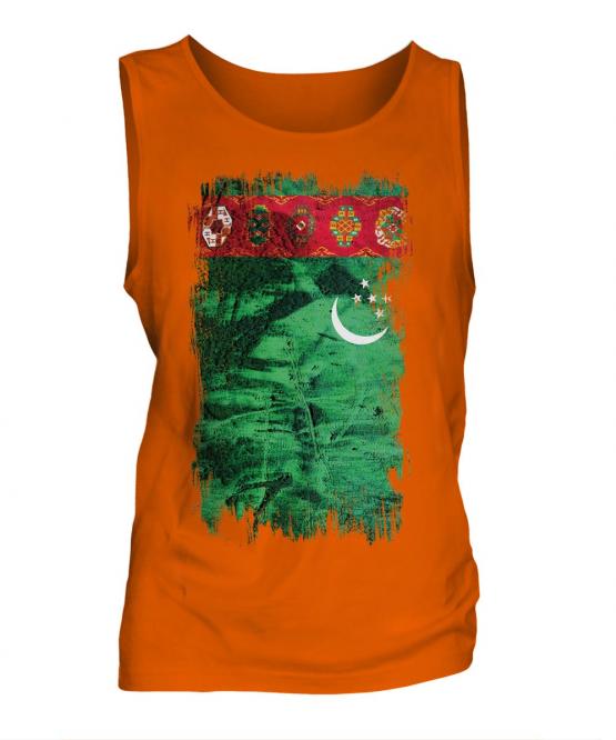 Turkmenistan Grunge Flag Mens Vest