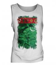 Turkmenistan Grunge Flag Mens Vest