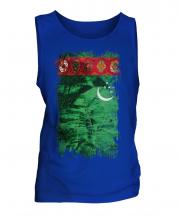 Turkmenistan Grunge Flag Mens Vest