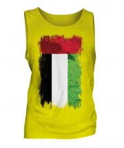 United Arab Emirates Grunge Flag Mens Vest