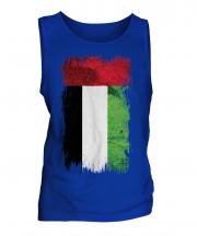 United Arab Emirates Grunge Flag Mens Vest