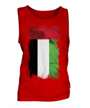 United Arab Emirates Grunge Flag Mens Vest